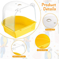 Honeydak 3 Pcs Bird Bath for Cage Parakeet Bath Hanging Box - Vivid Color - image 2