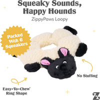 ZippyPaws Loopy No Stuffing Dog Toys to Keep Them Busy, 10" - Sheep / 10 x 8 x 1 in (Pack of 1) - image 3