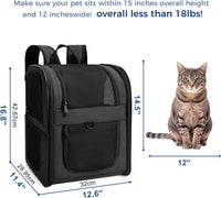 Apollo Walker Cat Backpack Carrier, Support Frame - Black / Medium-Standard - image 2