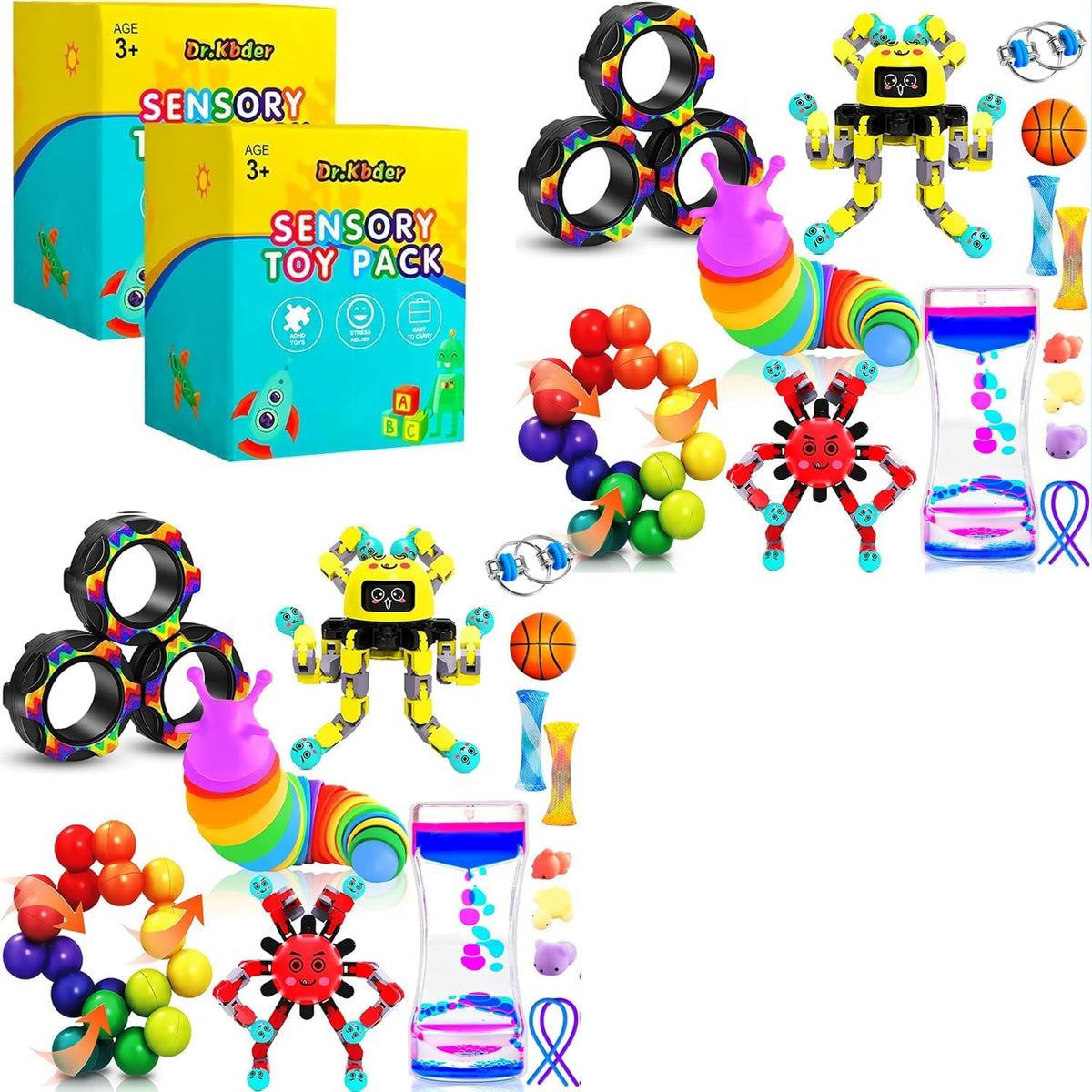 15Pack Fidget Toys Bulk for Adult Kids Age 5-7 8-12 - 30pc