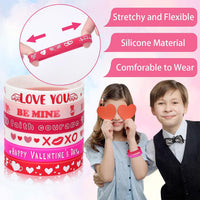 JUNEBRUSHS 24pcs Halloween Silicone Bracelets - Valentine Style - image 4