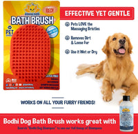 Bodhi Dog Shampoo Brush - Pet Grooming & Bath Supplies for Dogs and Cats - Bath Brush for Long - 1 Pack / Red - image 4