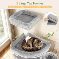Globlazer 82in Extra Large Cat Tree Tower for Indoor Cats Large Adult - 82inch / Light Grey - image 2