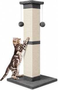 SOCATER Cat Scratching Post 33 Inch, Beige – Essentials for Cats - Grey