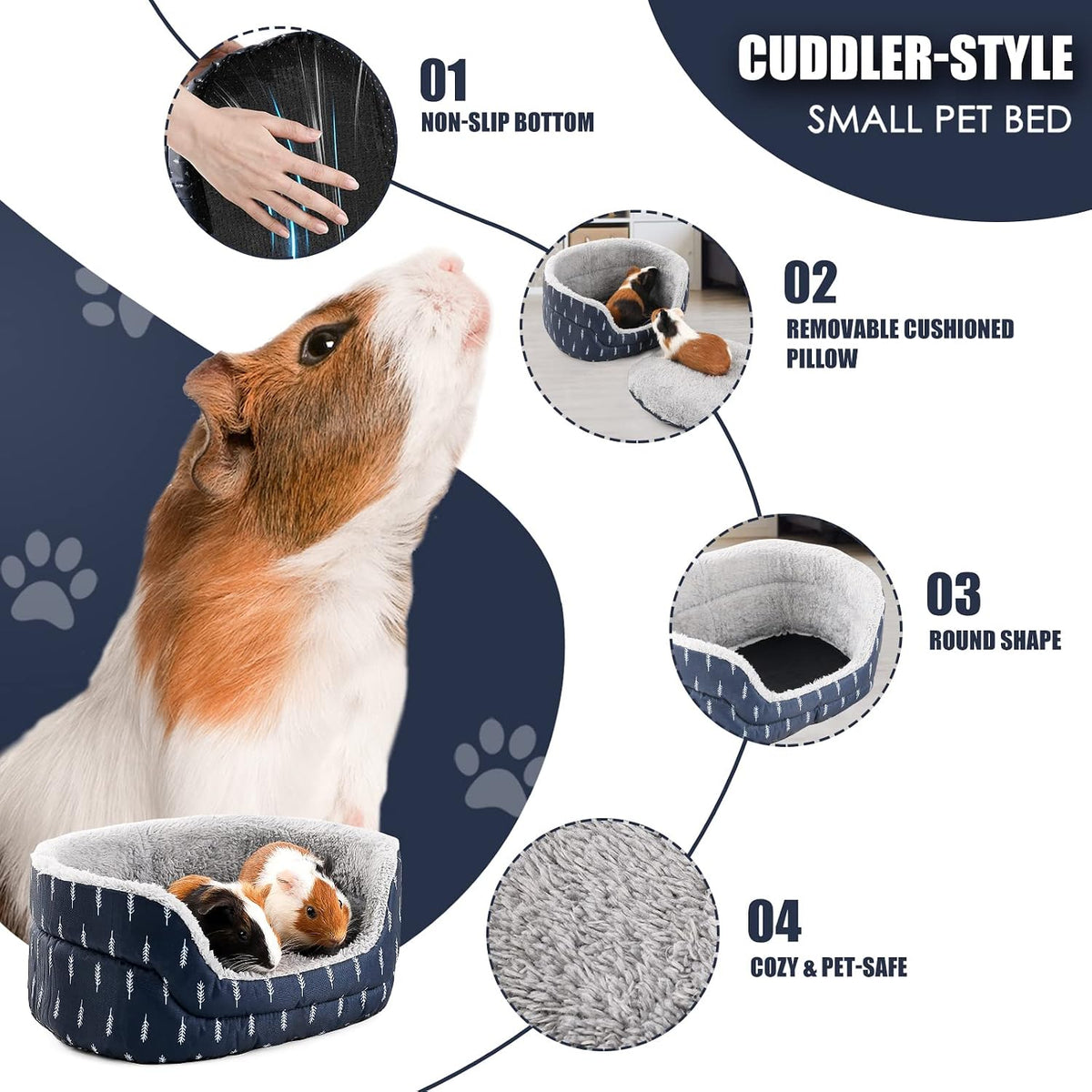 Guinea Pig Hideout, Guinea Pig Bed - Oval Cuddler - image 3