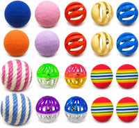 Cat Toys for Indoor Cats, 20 Packs Cat Toys Balls – Essentials for Cats - Mixed Balls 20Pcs