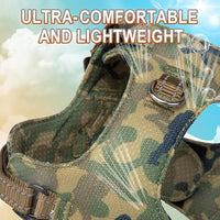 Dog Harness Step in Dog Vest Harness, Reflective Adjustable Puppy No Pull Harness Breathable Soft for Small and Medium Dogs Cats, Camo, S