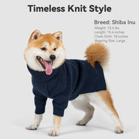 Dog Sweater Long Sleeve Warm Knit Sweaters for Small Dogs Cats Boy – Essentials for Dogs - 1# Navy / Small - image 4