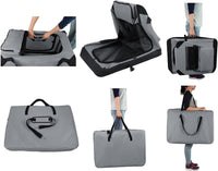 EliteField 3-Door Soft Dog Crate with Bed & Carrying Bag – Essentials for Dogs - Light Gray / 42.0"L x 28.0"W x 32.0"H - image 4