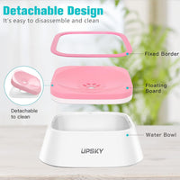 UPSKY No Spill Pet Water Bowl - Pink / 35 fl oz - image 2