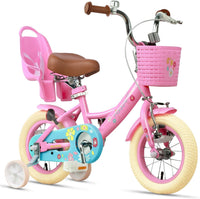 Glerc Maggie Girls Bike, 12-20 Inch Kids Bike for 2-13 Years Old Children, Princess Style Kids - Pink / 12 Inch