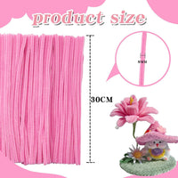 Black Pipe Cleaners for Crafts, Craft Supplies, Arts and Crafts - Pink - image 2
