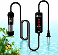 AquaMiracle 100W Dual LED Display Small Aquarium Heater for 10-20 Gal - 3-5 Gal Tanks