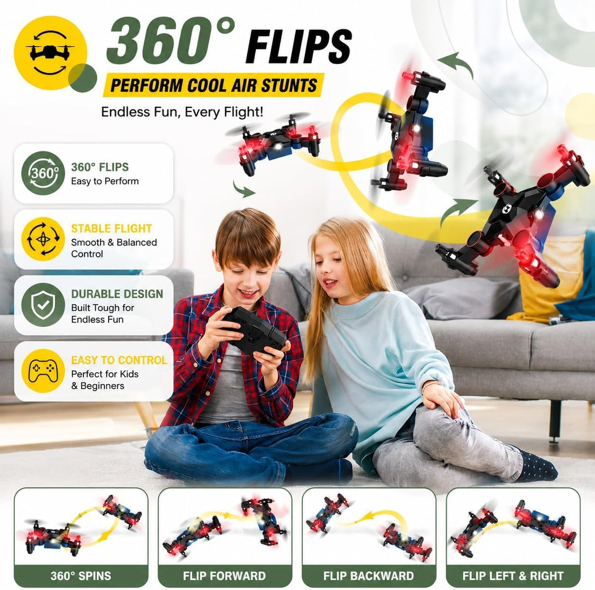 Holy Stone HS190 Foldable Mini Nano RC Drone for Kids Gift Portable - Red - image 4