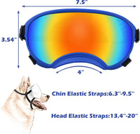 Medium Dog Sunglasses with Adjustable Strap UV Protection - Large size-Blue frame colored lenses - image 3
