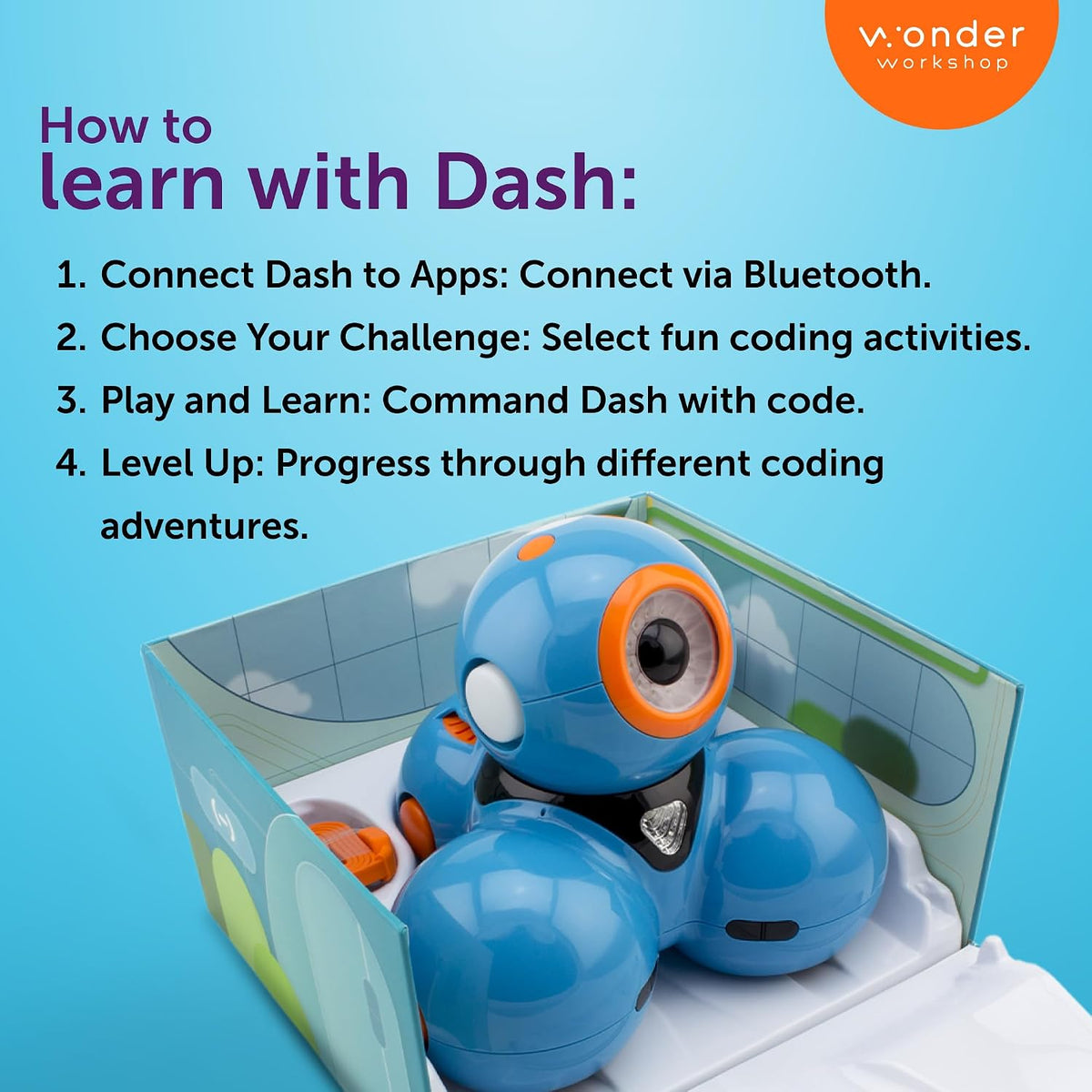 Wonder Workshop Dash Robot, Coding Robots for Kids 6 and Older - Dash Robot (Pack of 2) - image 4
