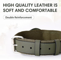 AirTag Dog Collar Soft Leather Webbing Dog Collar for AirTag Provides Double Protection for Small Medium and Large Dogs(Black,M)