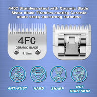 TRAH 3-3/4FC Blade Dog Grooming Clipper Replacement Blades Compatible - 40# 0.25mm (3 Packs) - image 3