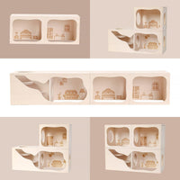 Wooden Hamster Hideout House, Small‑Pet Habitat Tunnel - Living Room - image 2