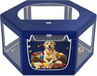Puppy Playpen Indoor for Dog Small Pets - Blue / 40 Inch Dog playpen with top