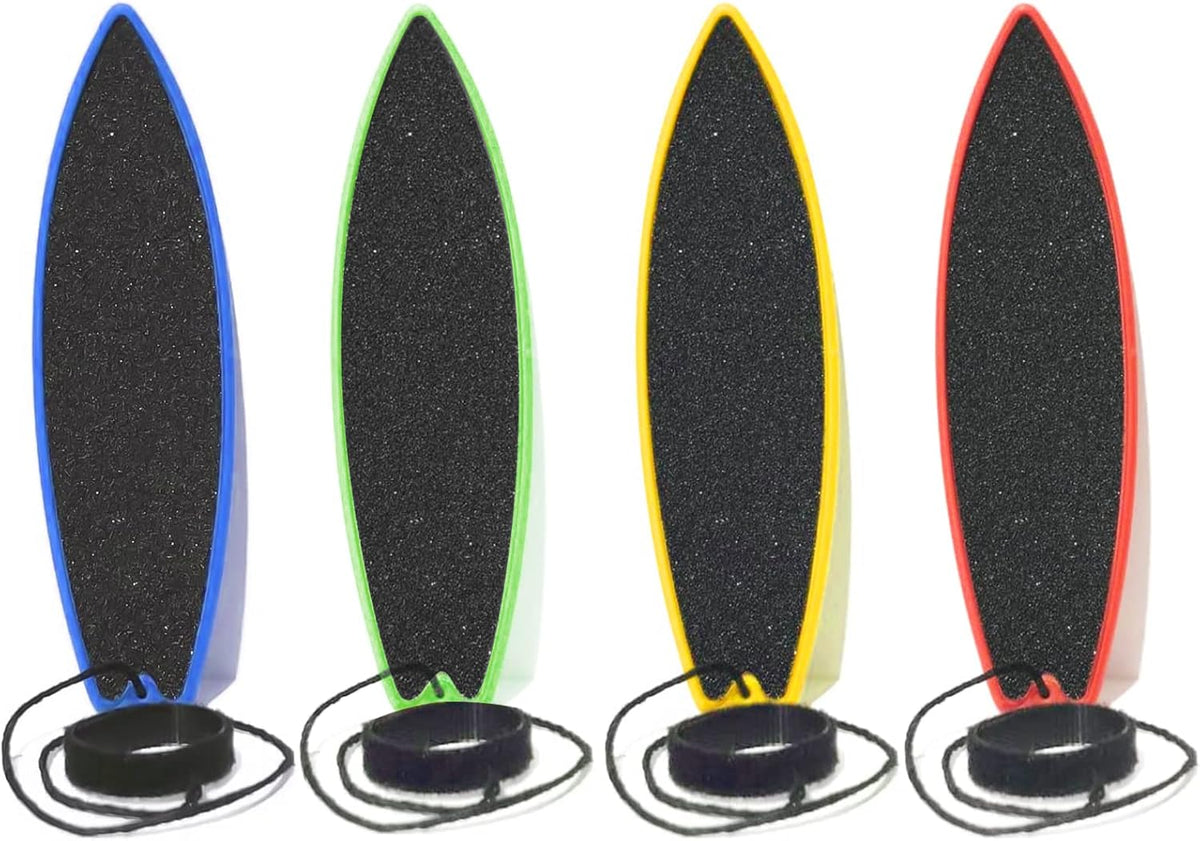 ACEGENIU finger surfboard 4 pack in blue, red, green and yellow - view 2