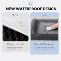 WESTERN HOME Orthopedic Dog Bed Washable Couch for Large Senior Dog - Dark Drey / 36" x 27" x 6.5" - image 4