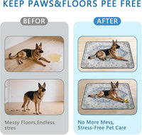 Washable Pee Pads for Dogs 2 Pack, Absorbent Reusable Puppy Pads Waterproof, Leakproof & Non-Slip Whelping Pad, Potty Training Pads for Dogs Playpen Mat 48x48