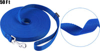 Long Dog Leashes for Training 15/20/30/50/100FT Lead for Medium Small - 3/4 Inch x 50 Feet / Blue - image 3