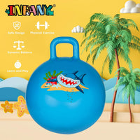 INPANY Bouncy Ball with Handle - Blue Shark - image 2