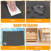 Dog Food Mat, 36" x 24" Extra Large Absorbent Dog Mat for Food and Water, Non Skid Cat Bowl Mat - Bohemia green / 39.4"L x 31.5"W - image 4