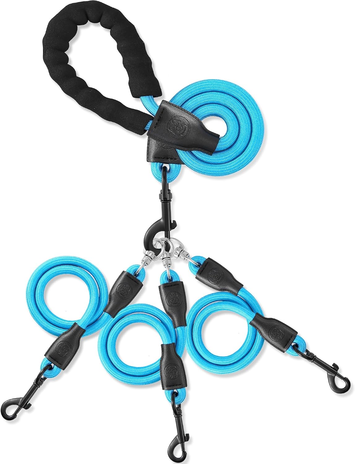 Heavy Duty 3 in 1 Dog Leash - Blue / L/40-150 ibs