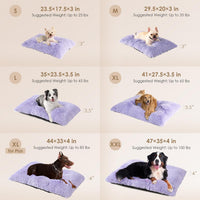 EHEYCIGA Fluffy Dog Crate Bed, Plush Extra Large Dog Pillow - Purple / 41 x 27.5 - image 3