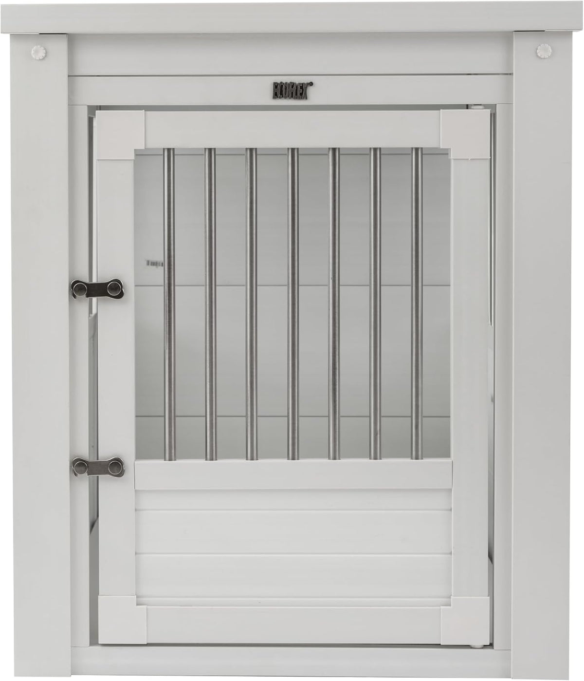 New Age Pet ECOFLEX Large Furniture Style Dog Crate & End Table - Antique White / 35.4"L x 24.0"W x 28.0"H - image 2