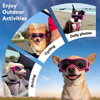 Dog Sunglasses for Extra Small Breed UV Protection Windproof XS Dog - Medium / Pink - image 4