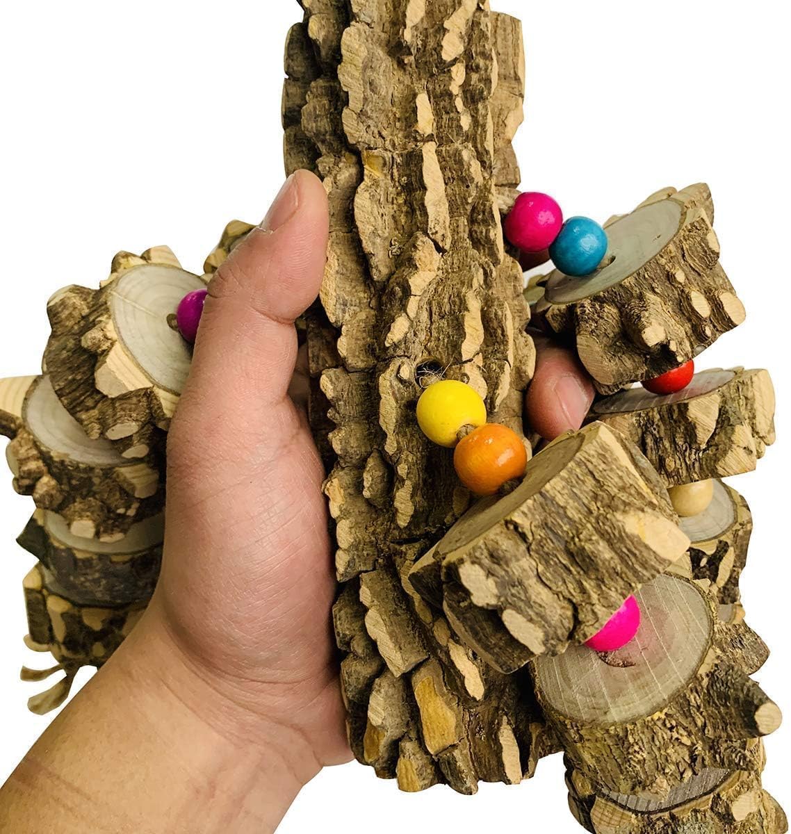 Macaw Toys Extra Large Parrot Toys Natural Wood Bird Chewing Toys - A: Pepper Wood - image 4