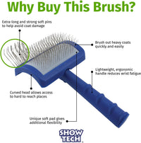 Show Tech Tuffer Than Tangles Slicker Brush for Dog Grooming with Long - Medium Size Soft Pins - image 2