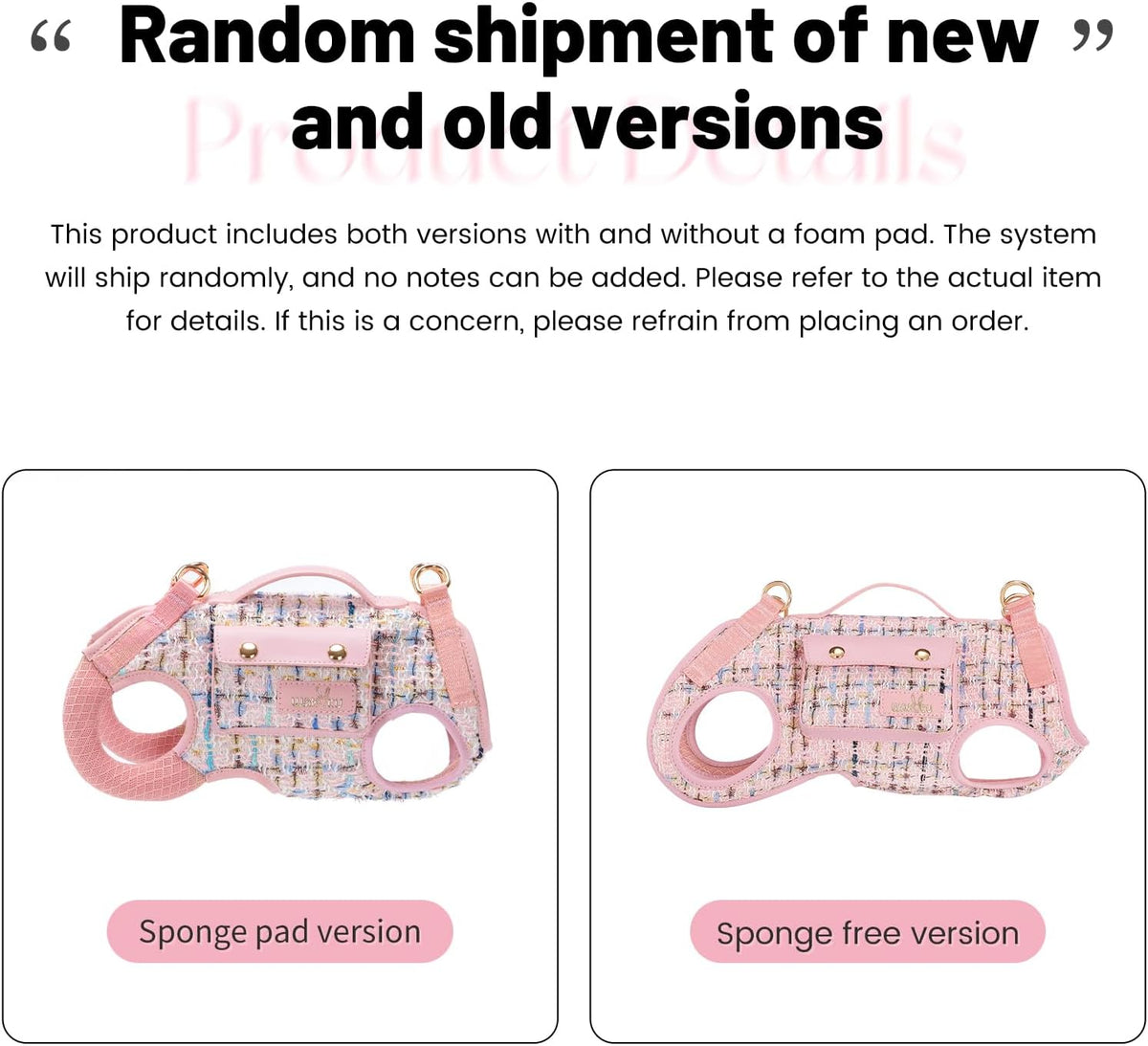 Wakytu Dog Lift Harness Dog Carrier Sling for Small Dogs & Cats - Small(4-8 LBS) / 2.0 Pink - image 2