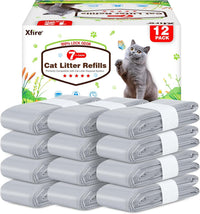 12 Pack Cat Litter Refill Bags - Gray