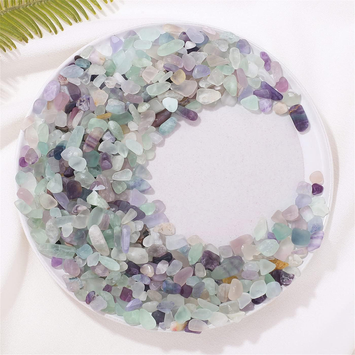 Fluorite Aquarium Gravel Rocks Natural Tumbled Healing Crystal Chips - 1-fluorite / 0.44 Pound - image 3
