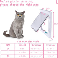 goTeamghjkl Cat Door Flap - White / Large - image 2