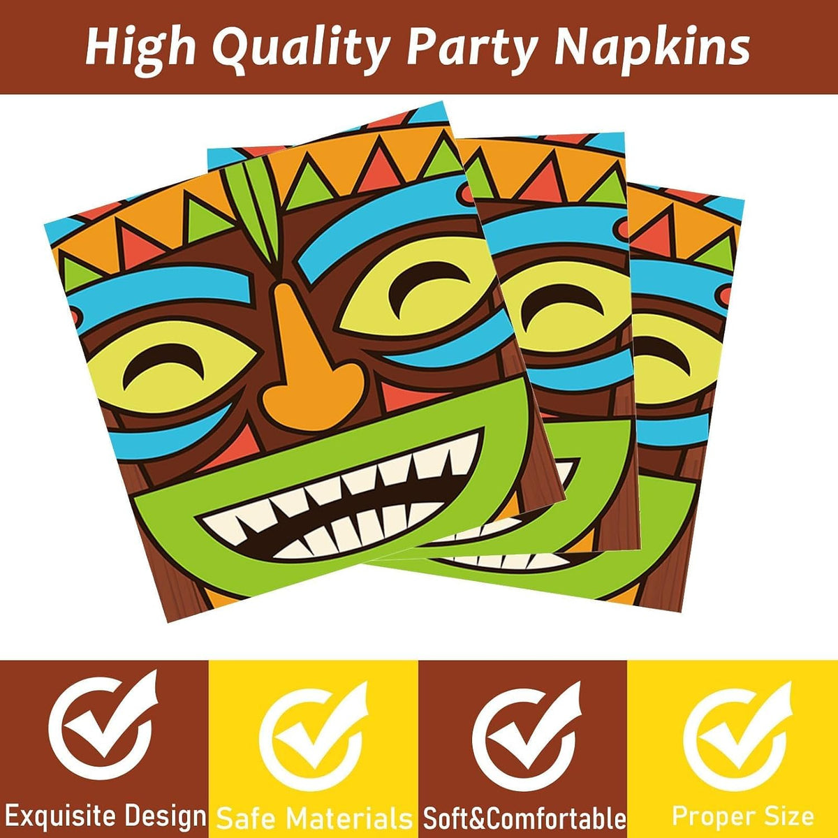 CHUNNIN 200 PCS Gone Fishing Party Plates Napkins Fishing Tableware - Tiki - image 4