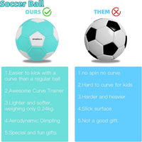 BYAOSUN size 4 soft EVA curve soccer ball in orange and blue - view 11