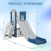 LulliSpace 6 in 1 Toddler Slide - Blue - image 3