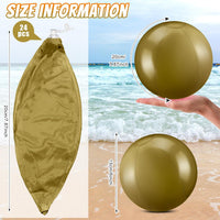 Yinder 24 Pcs Clear Beach Balls Inflatable Bubble Ball Decorations - Vivid / Gold - image 3