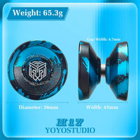 YOYOSTUDIO H17 dual purpose aluminum trick yoyo with strings, glove and case - view 7