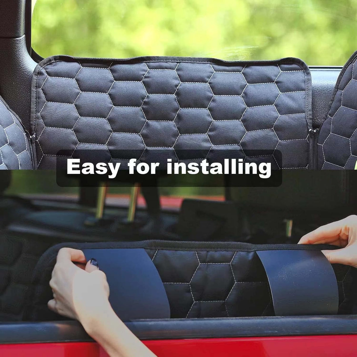 Dog Car Seat Covers for Back Seat - Hammock-61"W / Black - image 4