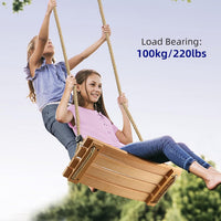 PELLOR Wood Tree Swing Seat - Burlywood / 17.7x7.9x0.6 inch - image 2