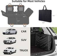 Waterproof Dog Car Seat Cover for Back Seat – Heavy Duty Back Seat Extender for Dogs with Hard Bottom, 7-Layer Protection, Non-Slip & Scratchproof, Easy to Install (Black)