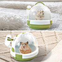 Hamster Carrier Cage Portable Cages Small Animals Carry Travel Case - 【Green】 - image 3