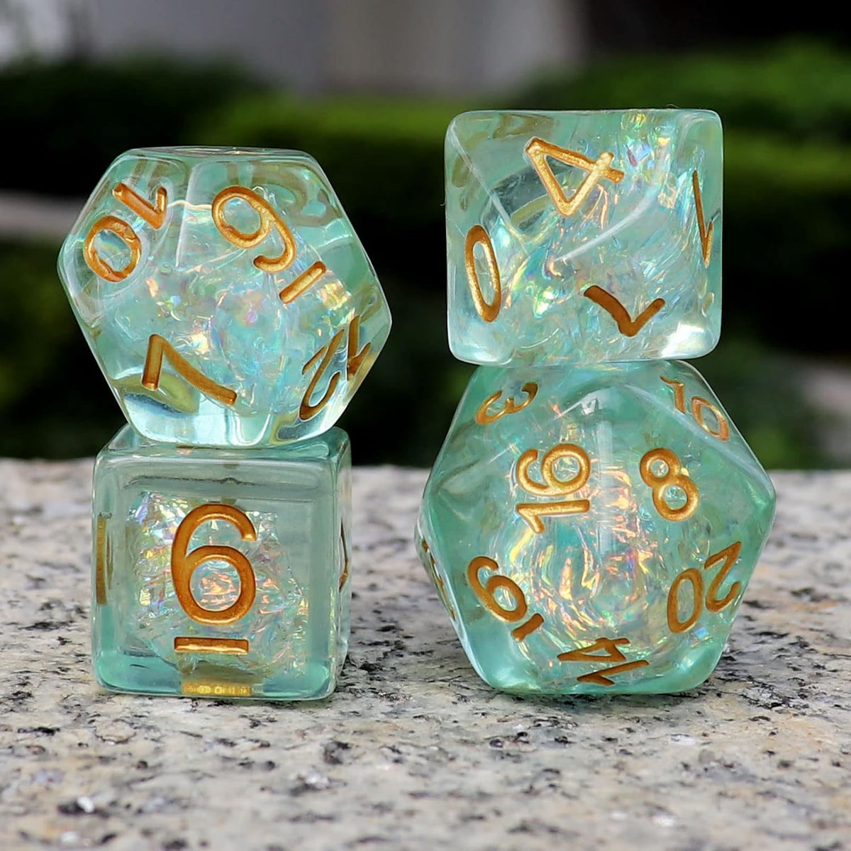 Haxtec Light Green DND Dice Set - Light Blue Green - image 4